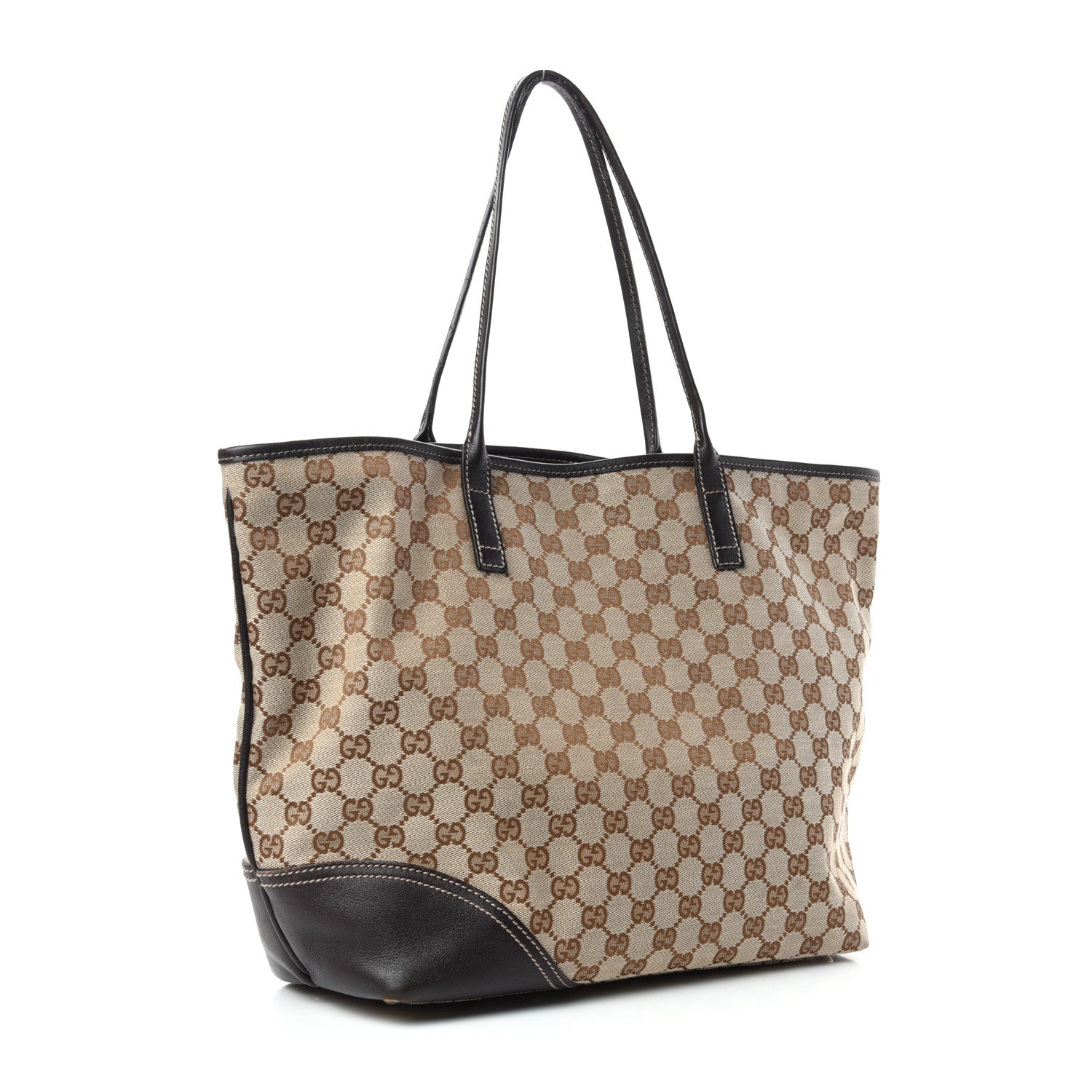 Gucci Monogram Large New Britt Tote Brown 3 of 10