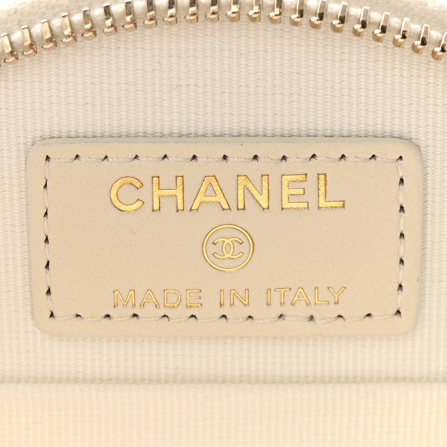 Chanel Caviar Quilted Round Handle With Care Vanity With Chain White 6 of 12