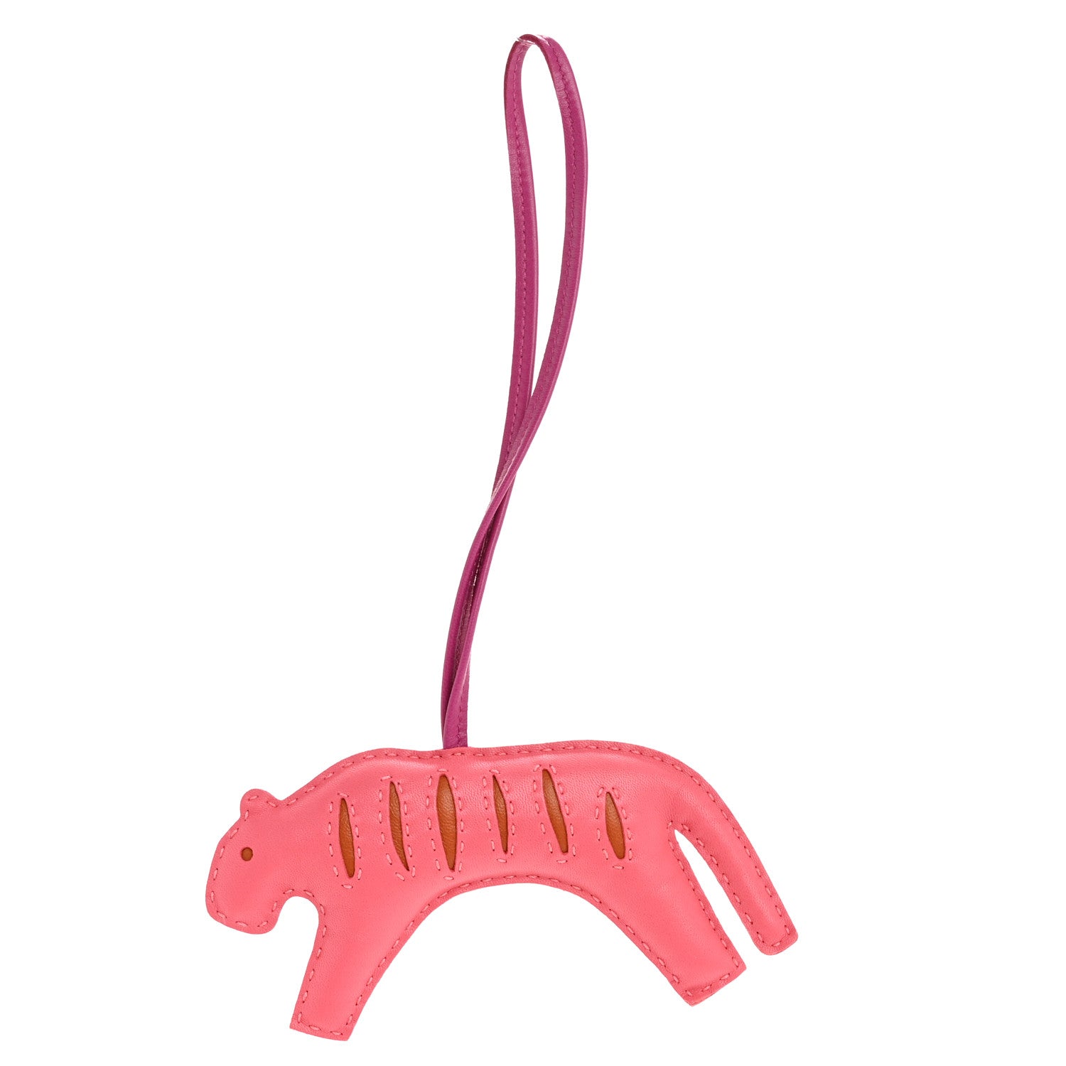 Hermes Milo Lambskin Rooroo Bag Charm Rose Azalee Pain D'Epice Rose Poupre 1 of 5