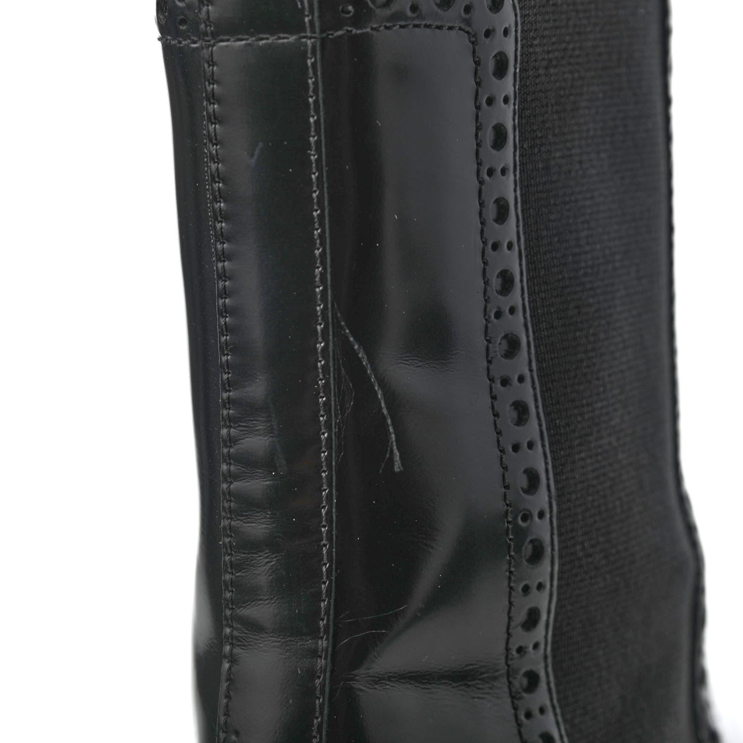 Christian Dior Calfskin Tartan D-Order Low Boot 37.5 Black Off White 9 of 12