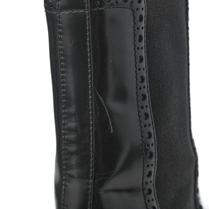 Christian Dior Calfskin Tartan D-Order Low Boot 37.5 Black Off White 9 of 12