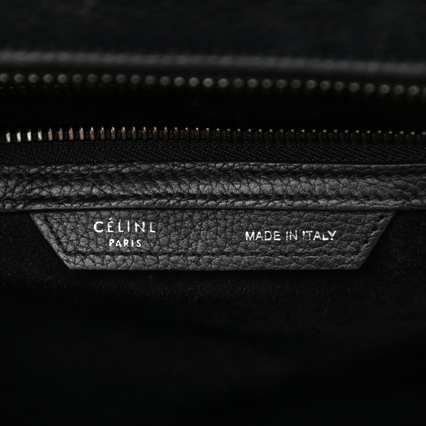 Drummed Calfskin Micro Luggage Black