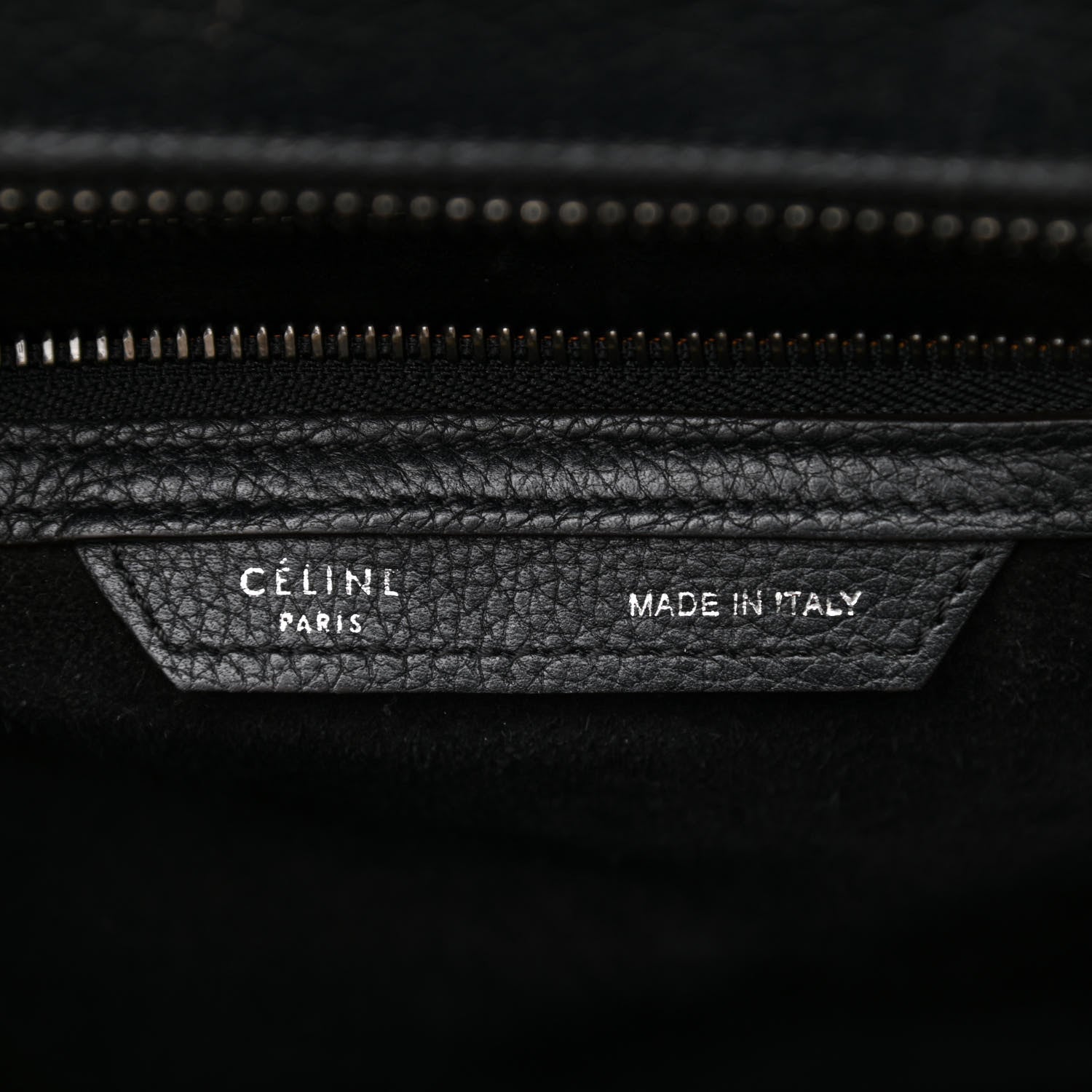 Celine Drummed Calfskin Micro Luggage Black 6 of 11