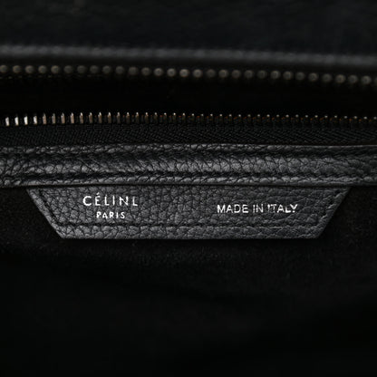 Celine Drummed Calfskin Micro Luggage Black 6 of 11