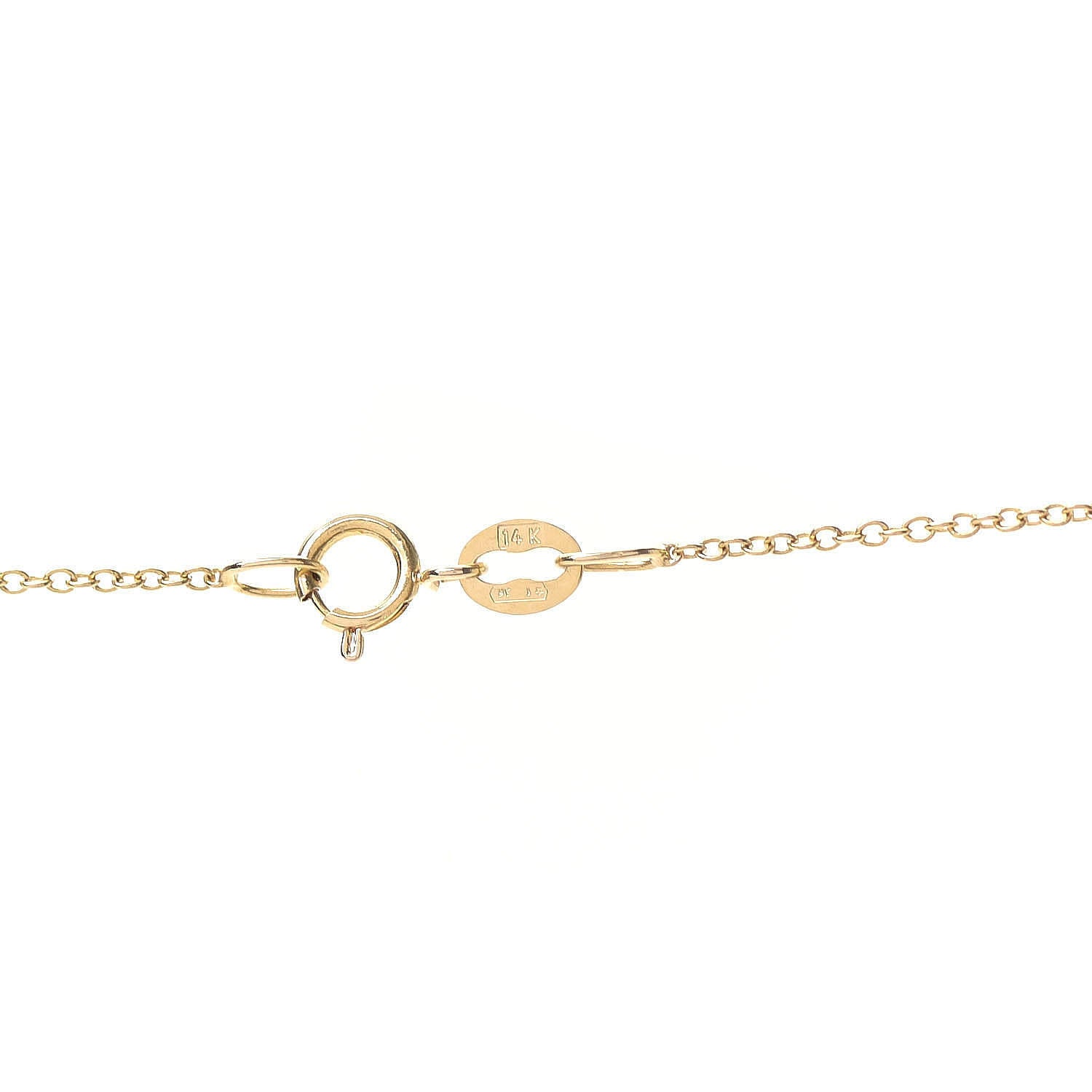 Jennifer Meyer 18K Yellow Gold Diamond Letter T Disc Necklace 5 of 5