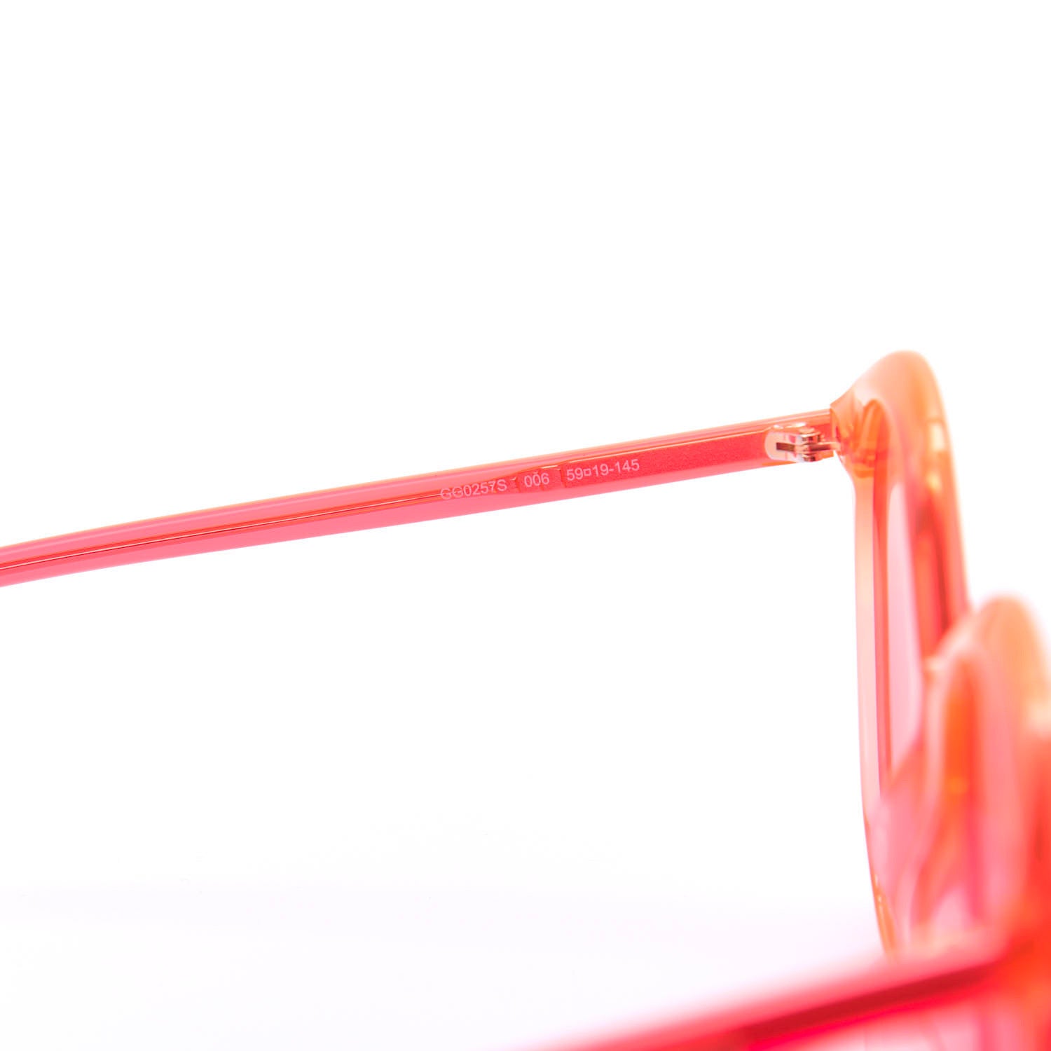 Gucci Acetate GG Sunglasses GG0257S Neon Orange 6 of 8