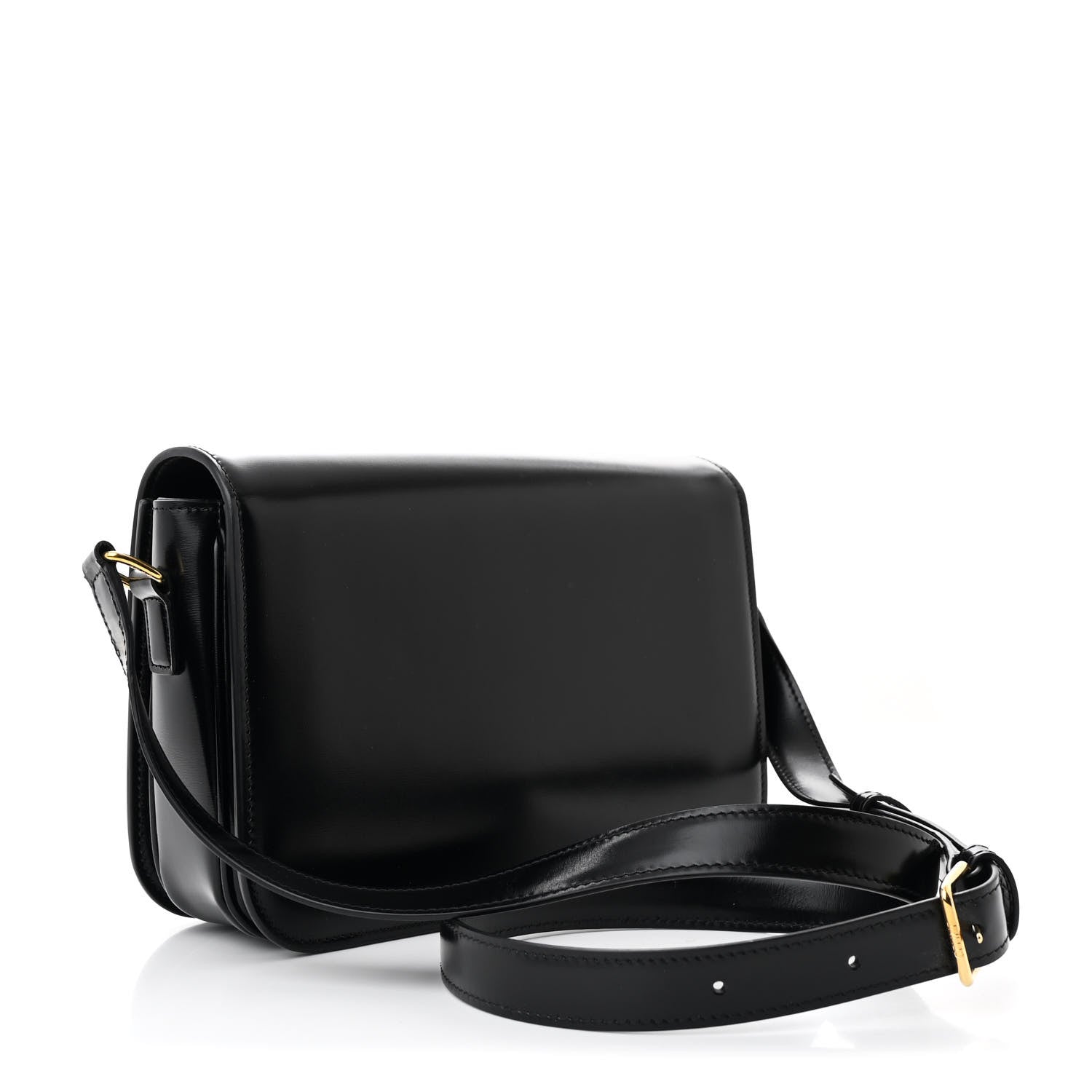 Celine Shiny Calfskin Medium Triomphe Black 3 of 12