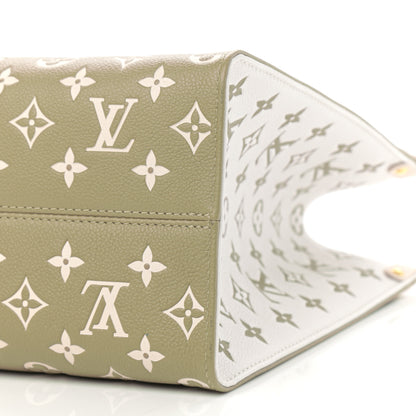 Louis Vuitton Empreinte Monogram Spring In The City Onthego MM Kaki Beige Cream 9 of 10