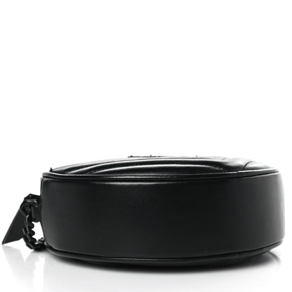 Saint Laurent Calfskin Matelasse Chevron Round Vinyle Camera Bag Black 4 of 9