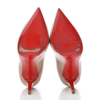 Christian Louboutin Patent Pigalle Plato 100 Pumps 38 Nude 5 of 15