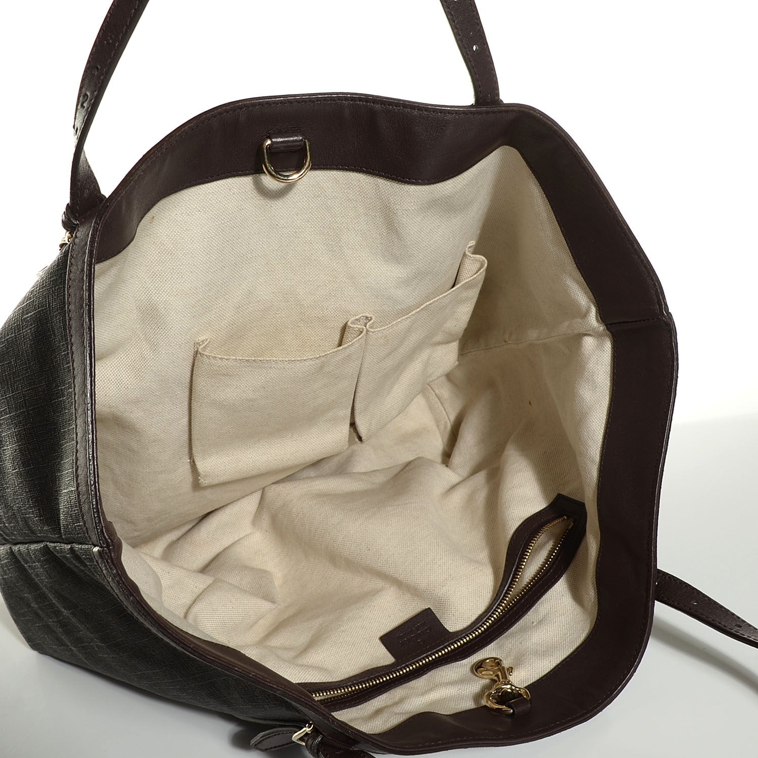 Gucci GG Supreme Monogram Medium Nice Tote Dark Brown 9 of 18