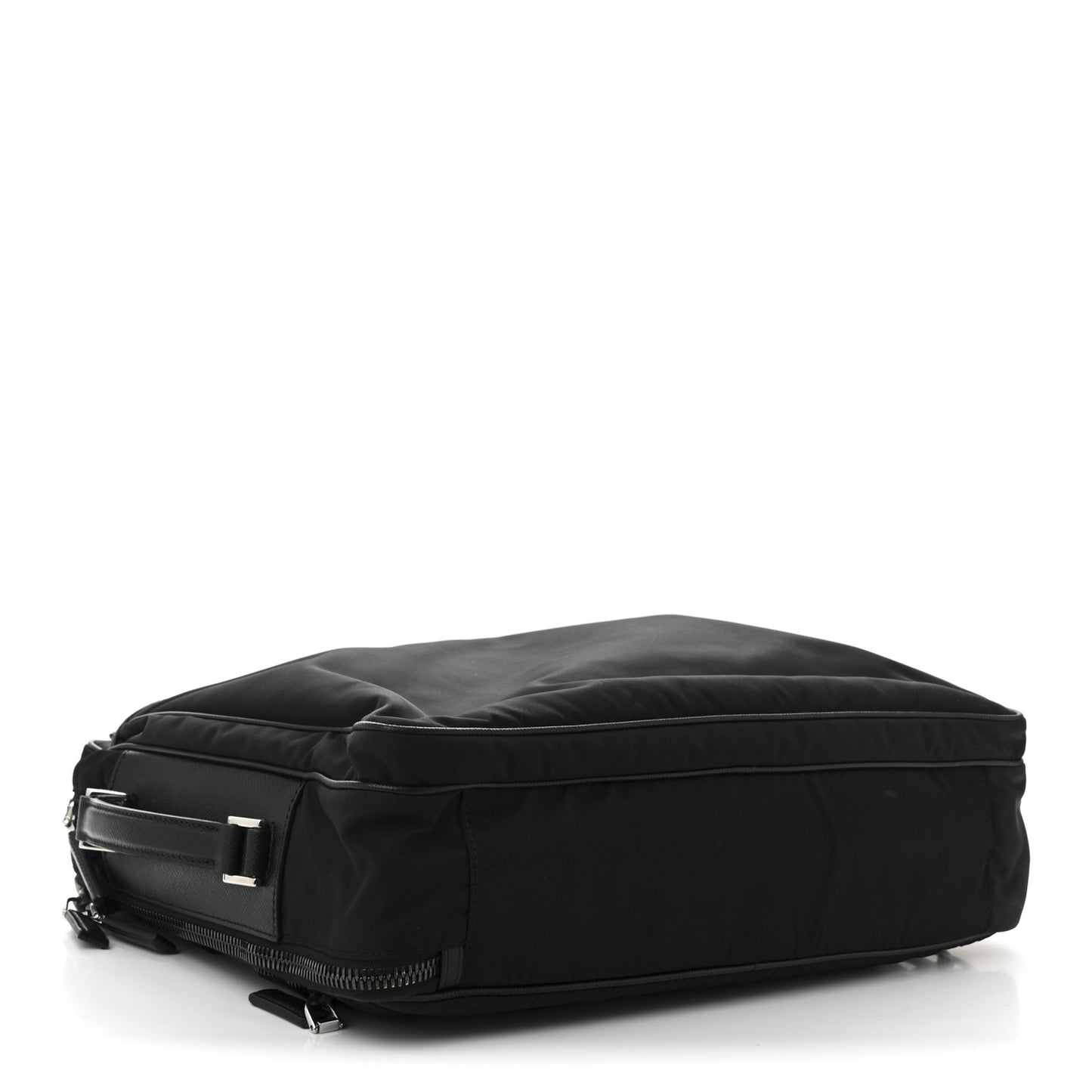 Tessuto Nylon Saffiano Briefcase Black