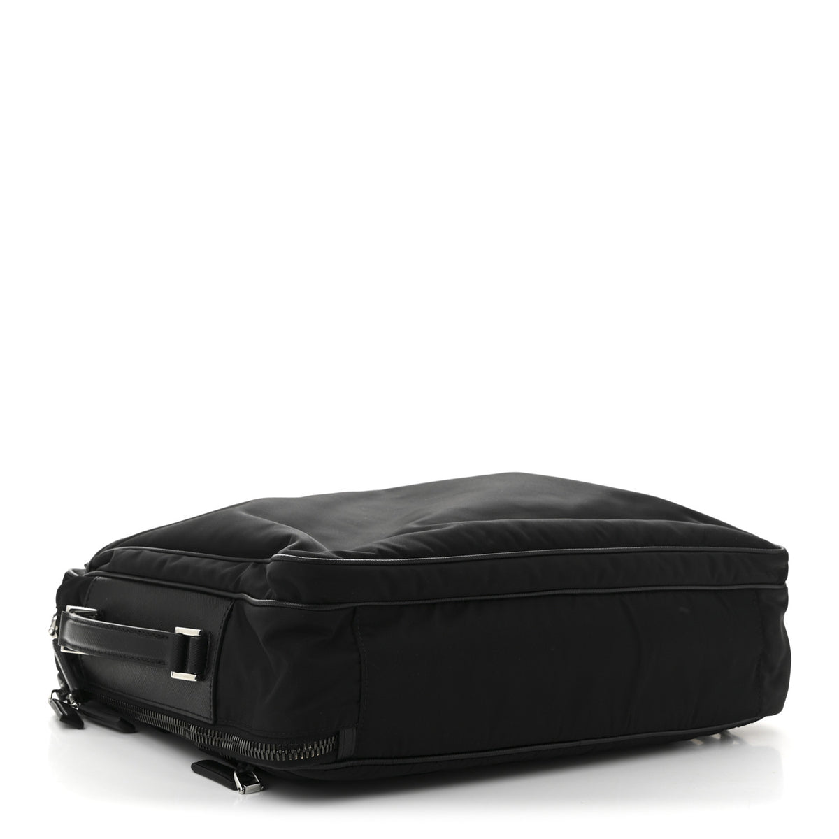 Prada Tessuto Nylon Saffiano Briefcase Black 6 of 12