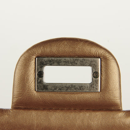 Chanel Metallic Aged Calfskin Quilted 2.55 Reissue 226 Flap Dark Gold 5 of 8