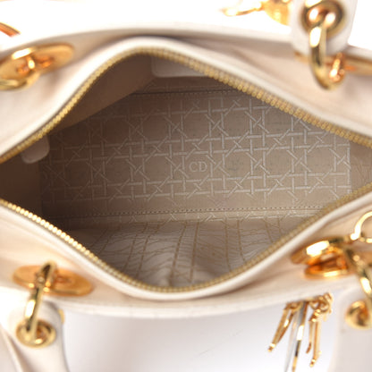Christian Dior Lambskin Cannage Medium Lady Dior Light Beige 5 of 18