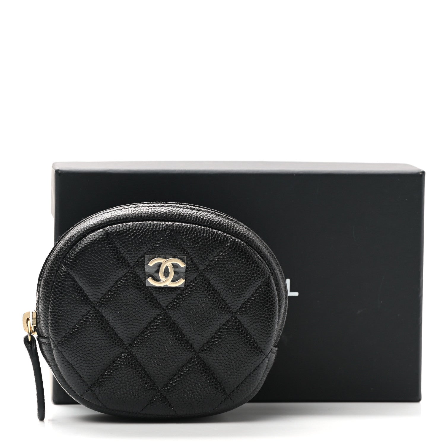 Chanel Caviar Quilted Zip Around Classic Coin Purse Black 8 of 8