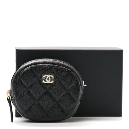 Chanel Caviar Quilted Zip Around Classic Coin Purse Black 8 of 8