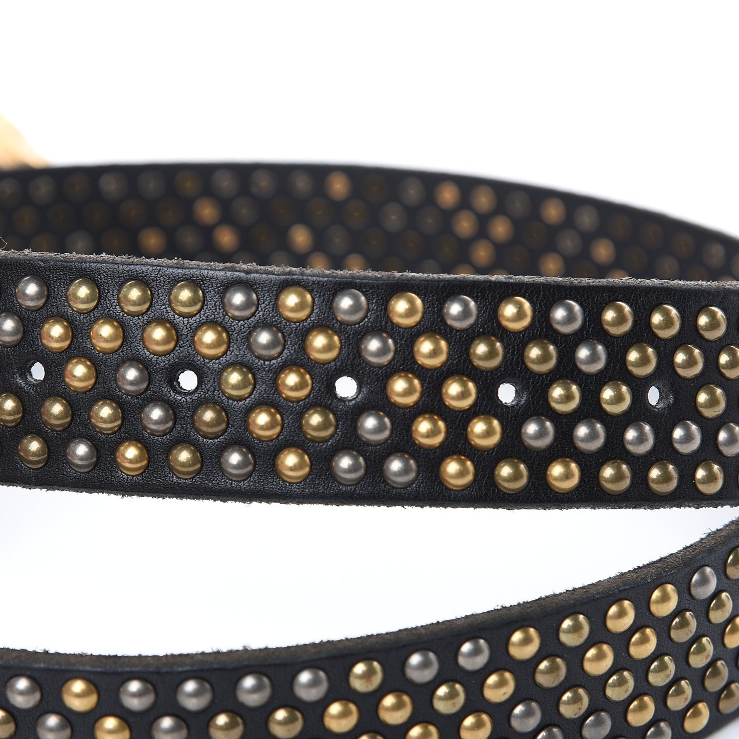 Calfskin Studded Feline Belt 100 40 Black