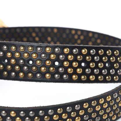 Gucci Calfskin Studded Feline Belt 100 40 Black 5 of 6