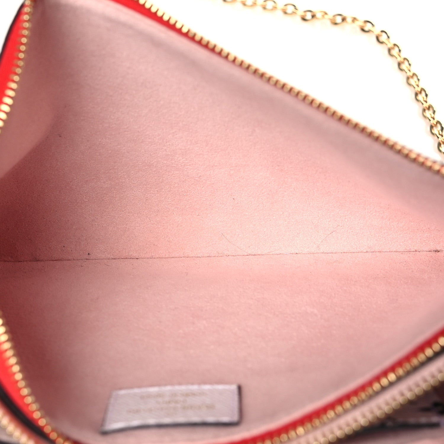 Louis Vuitton Monogram Giant Double Zip Pochette Rouge 6 of 9