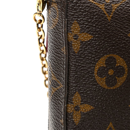 Louis Vuitton Monogram Pochette Felicie Chain Wallet Fuchsia 15 of 16