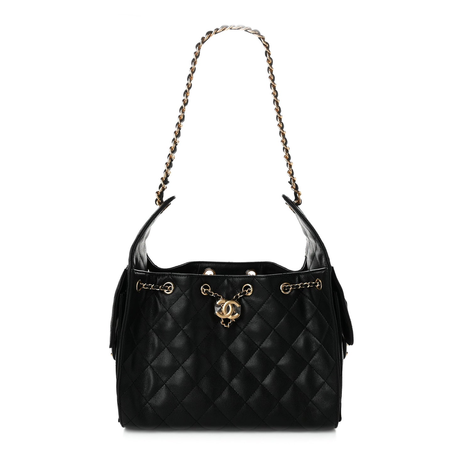 Caviar Quilted Small Chanel 25 Handbag Black