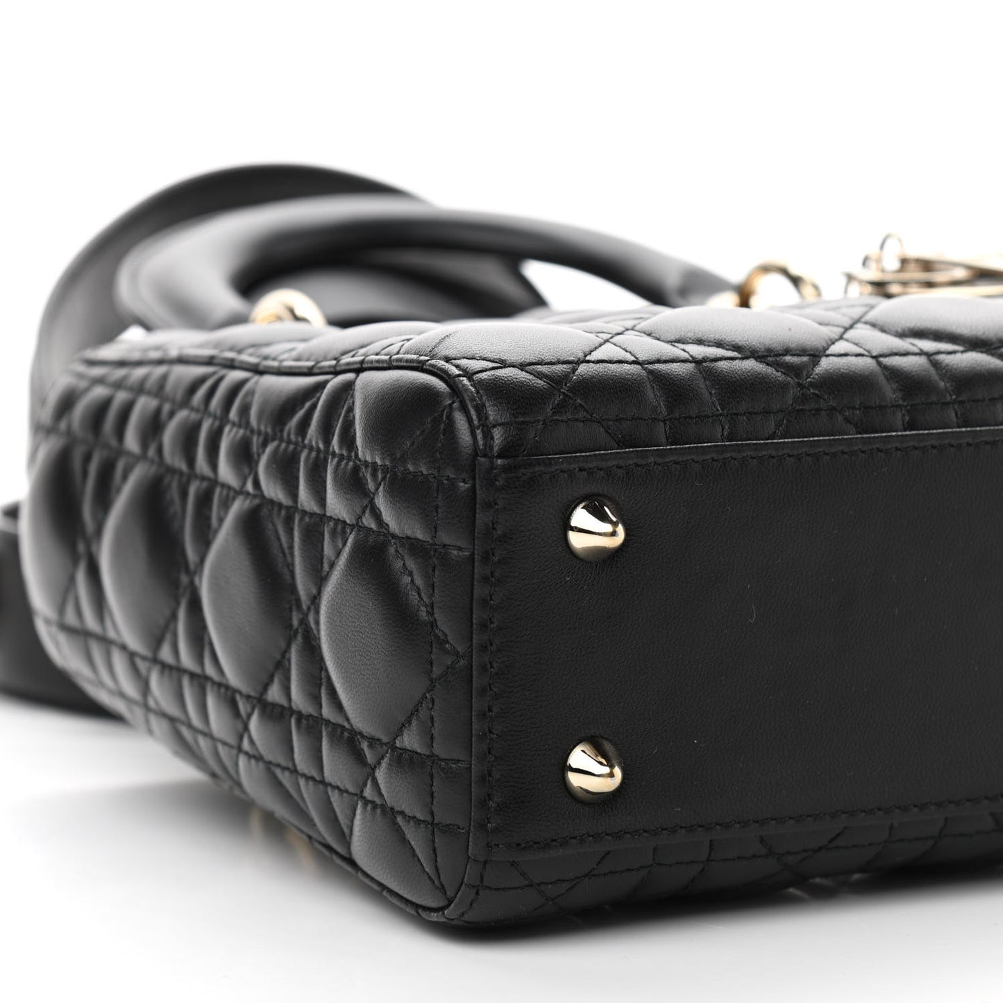 Lambskin Cannage Small Lucky Badges My Lady Dior Black