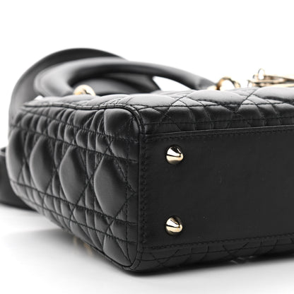 Christian Dior Lambskin Cannage Small Lucky Badges My Lady Dior Black 9 of 14