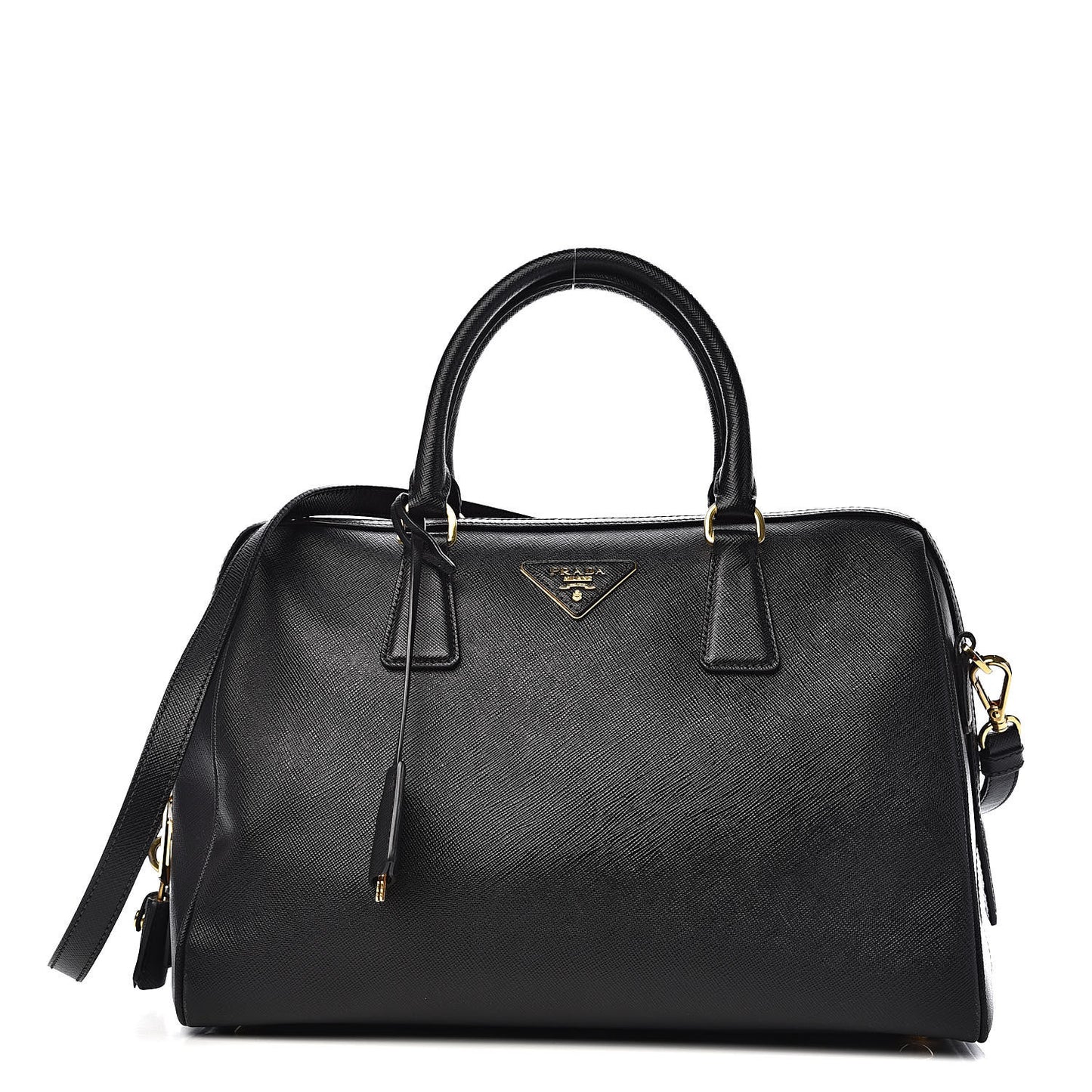 Saffiano Lux Bowler Black