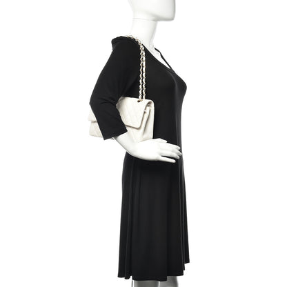 Chanel Caviar Quilted Medium Double Flap White 2 of 12