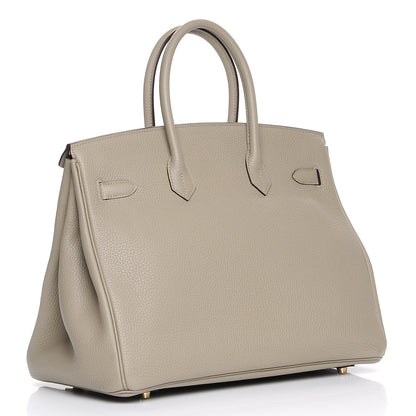 Hermes Taurillon Clemence Birkin 35 Sauge 3 of 27
