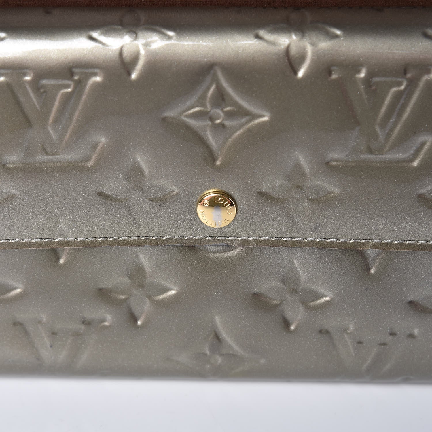 Louis Vuitton Vernis Sarah Wallet Gris Art Deco 10 of 15