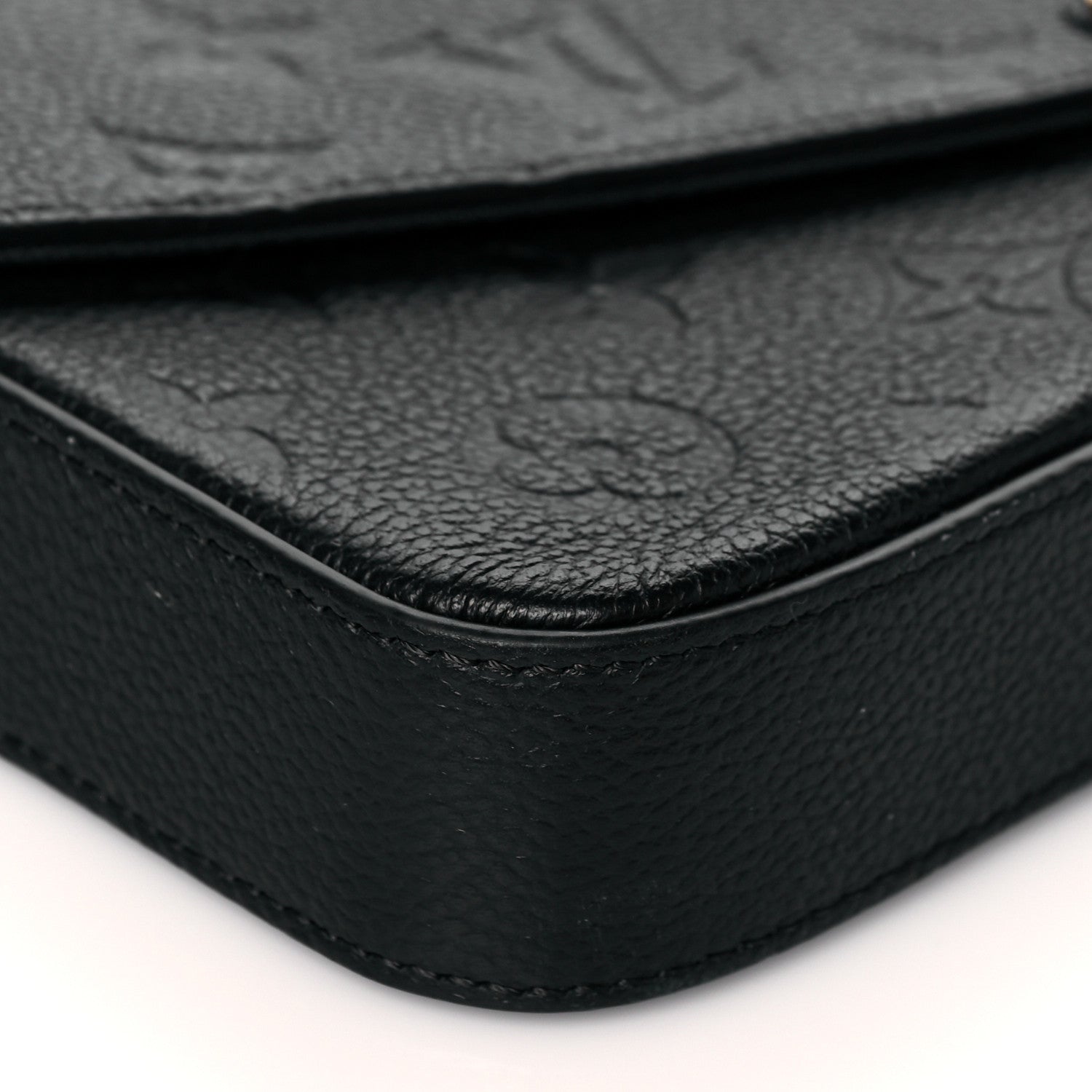 Louis Vuitton Empreinte Pochette Felicie Chain Wallet Black 9 of 10