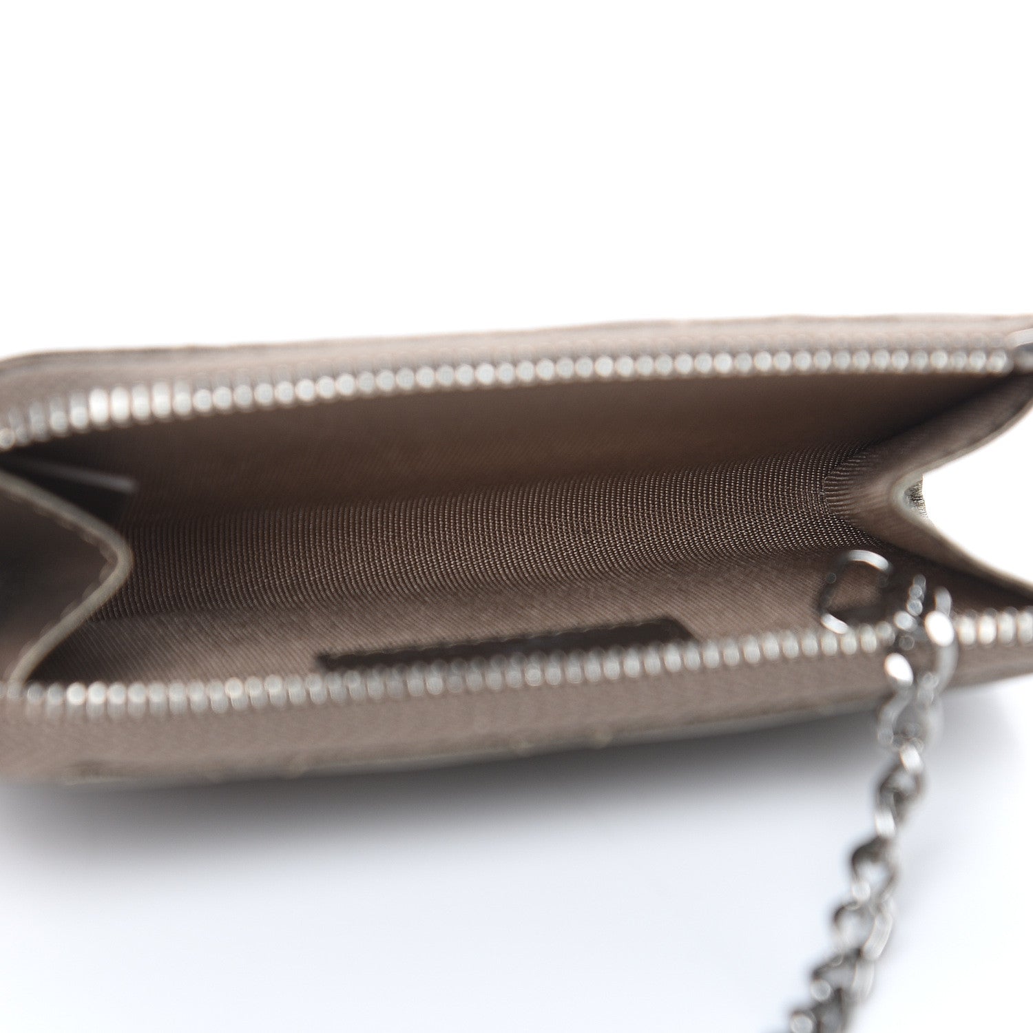 Chanel Metallic Caviar Quilted Key Holder Case Bronze 5 of 8