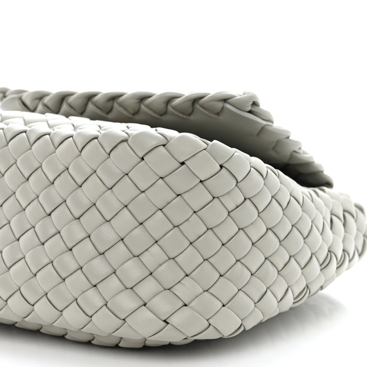 Nappa Intreccio Mini Cobble Shoulder Bag Agate Grey