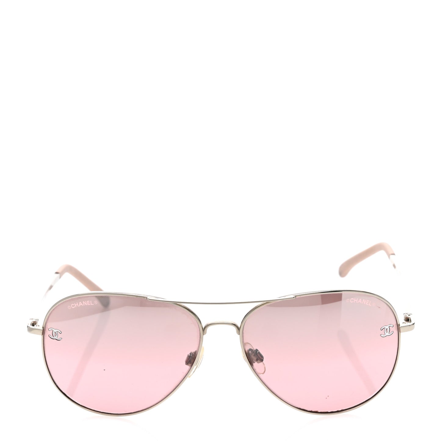 Metal Aviator CC Sunglasses Pink