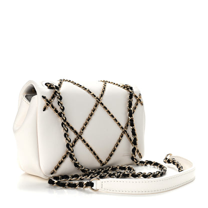 Chanel Lambskin Small Entwined Chain Flap White 3 of 10