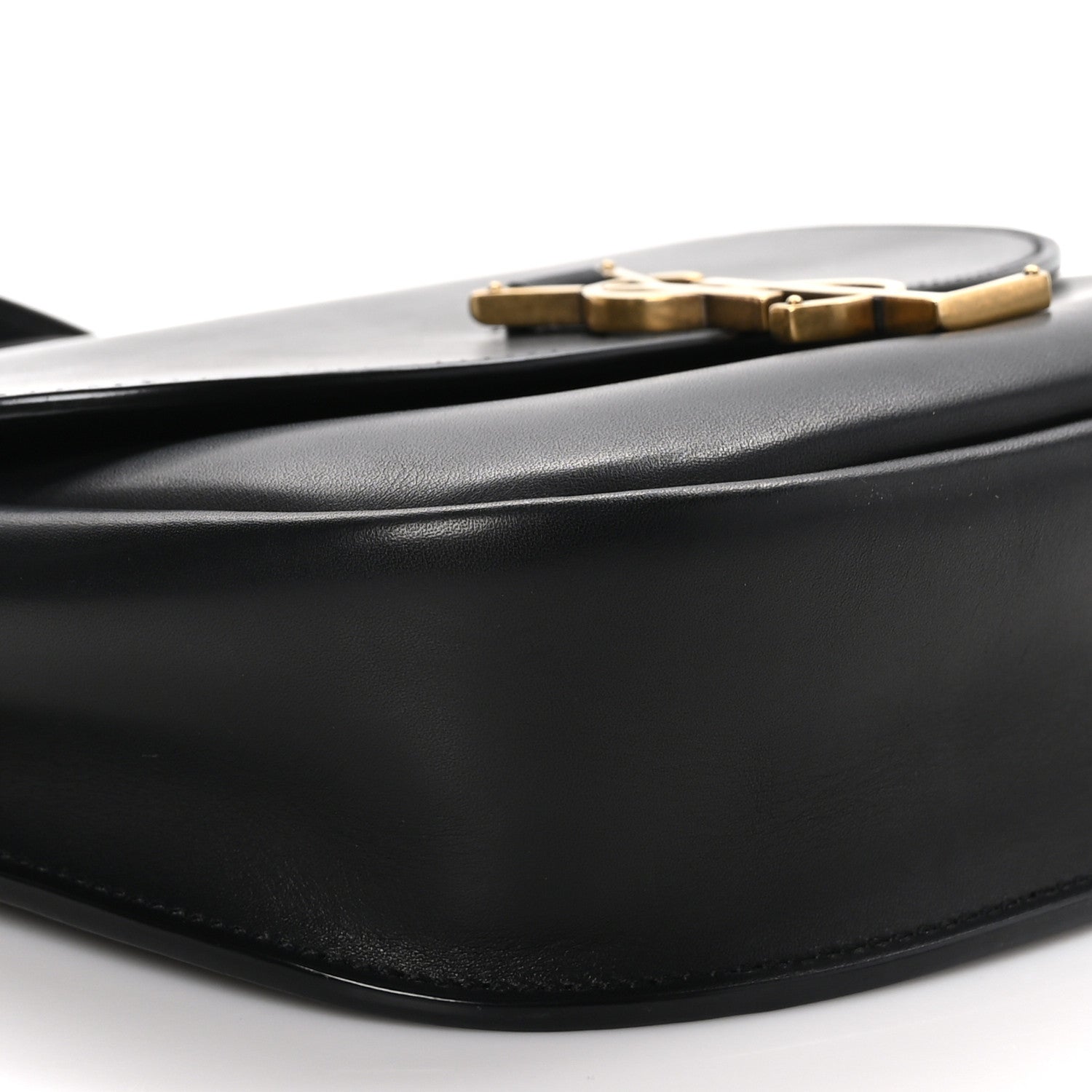 Saint Laurent Smooth Calfskin Monogram Medium Kaia Satchel Black 9 of 10