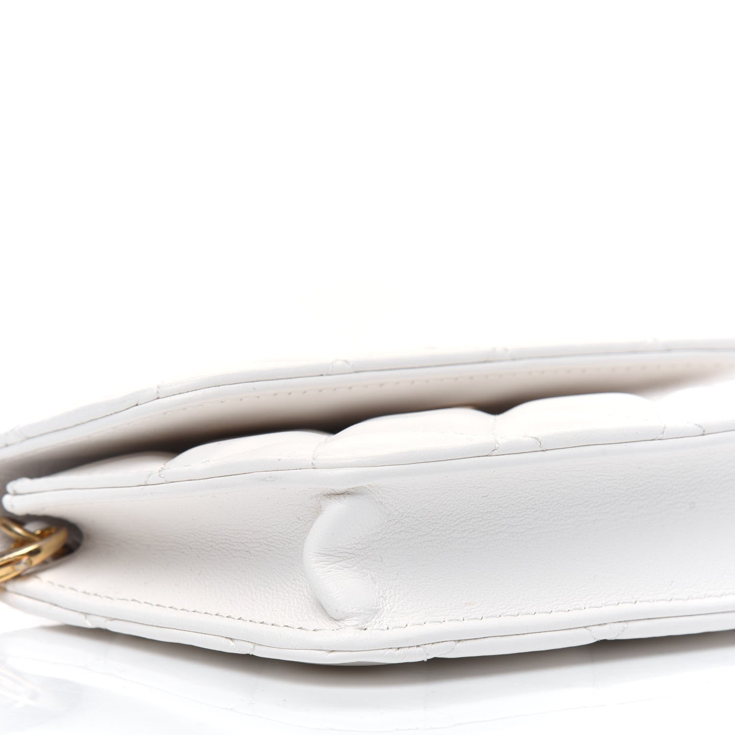 Chanel Lambskin Quilted Pearl Crush Clutch With Chain White 10 of 14