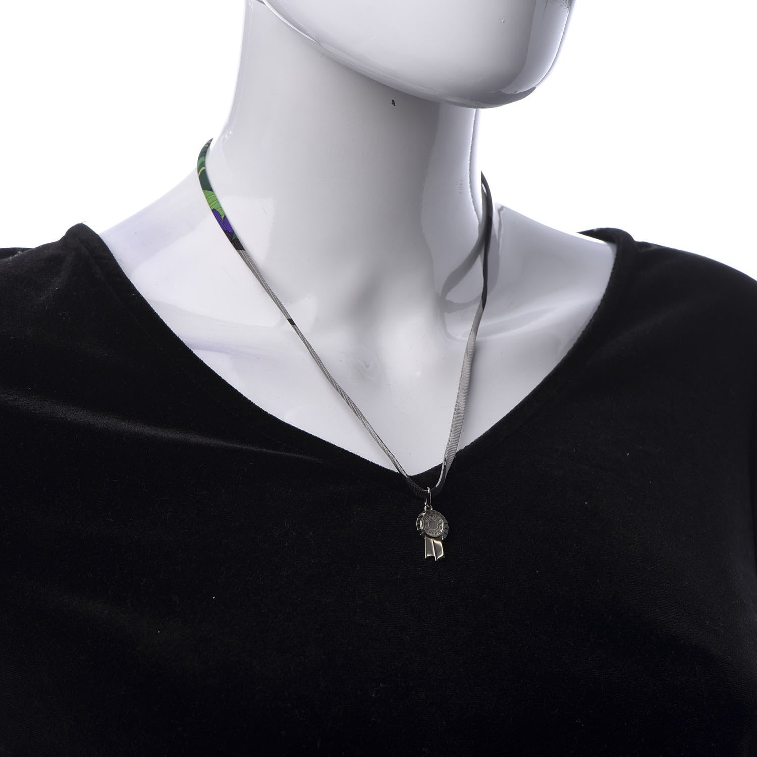 Hermes Silk Tourbillon de Couleurs Necklace Multicolor 2 of 7