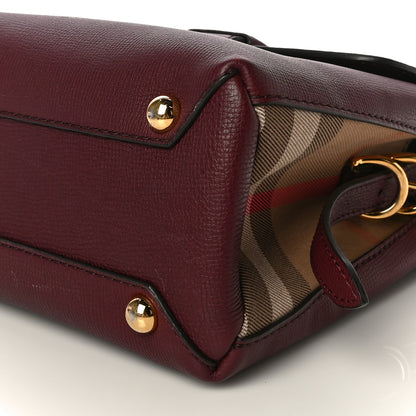 Burberry Derby Calfskin House Check Small Camberley Mahogany Red 10 of 10