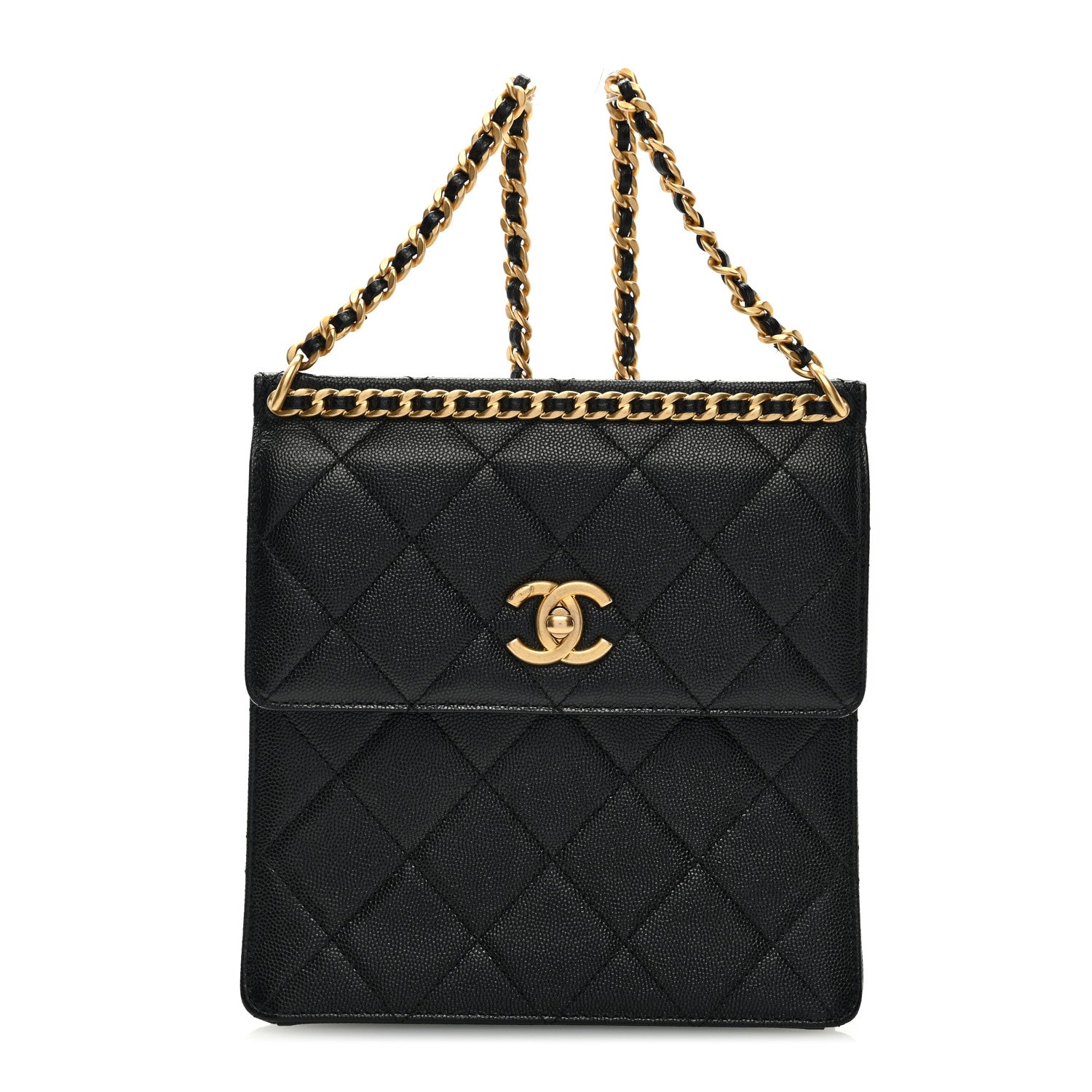 Chanel Caviar Quilted Chain Backpack Black 1 of 9