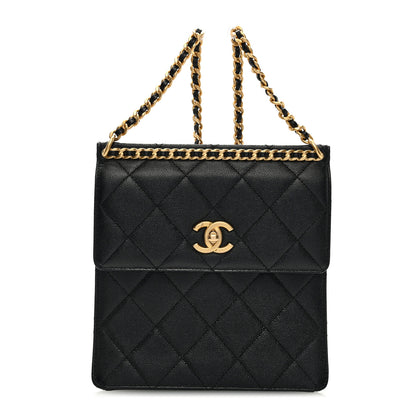 Chanel Caviar Quilted Chain Backpack Black 1 of 9