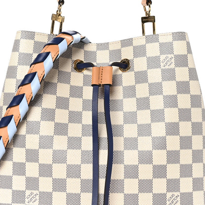 Louis Vuitton Damier Azur Braided Neonoe MM Blue 6 of 10