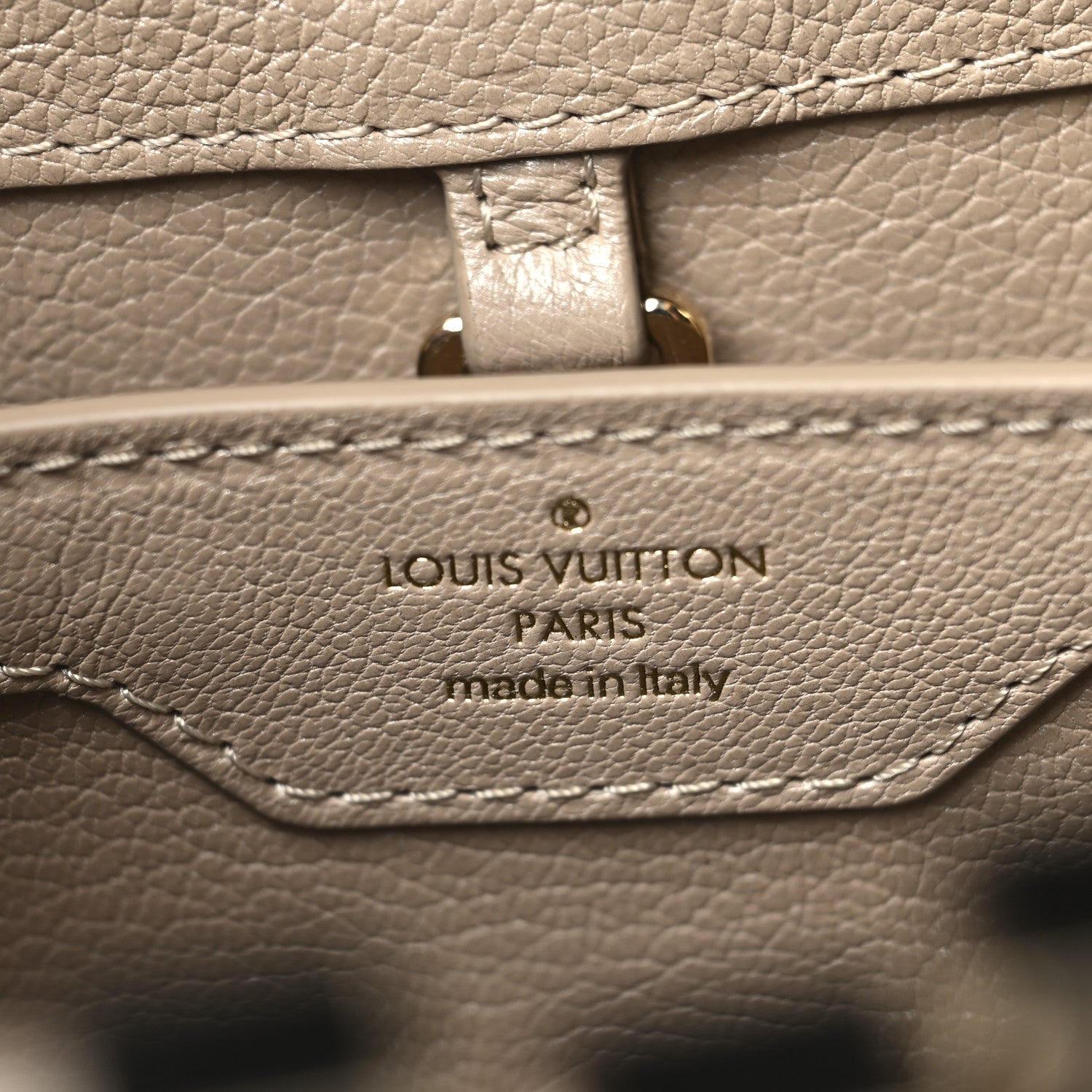 LOUIS VUITTON ビジネスバッグ グレー/ベージュ ベラ マヒナ ガレ チェーンハンドバッグ レザー グレーベージュ 2WAY