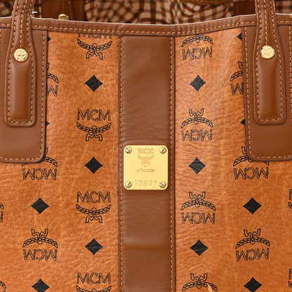 MCM Visetos Large Liz Reversible Shopper Tote Cognac 9 of 26