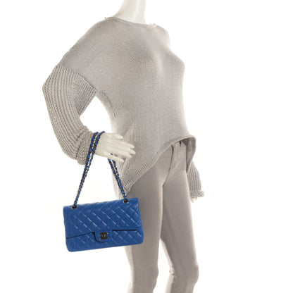 Chanel Caviar Quilted Medium Double Flap Blue 2 of 13