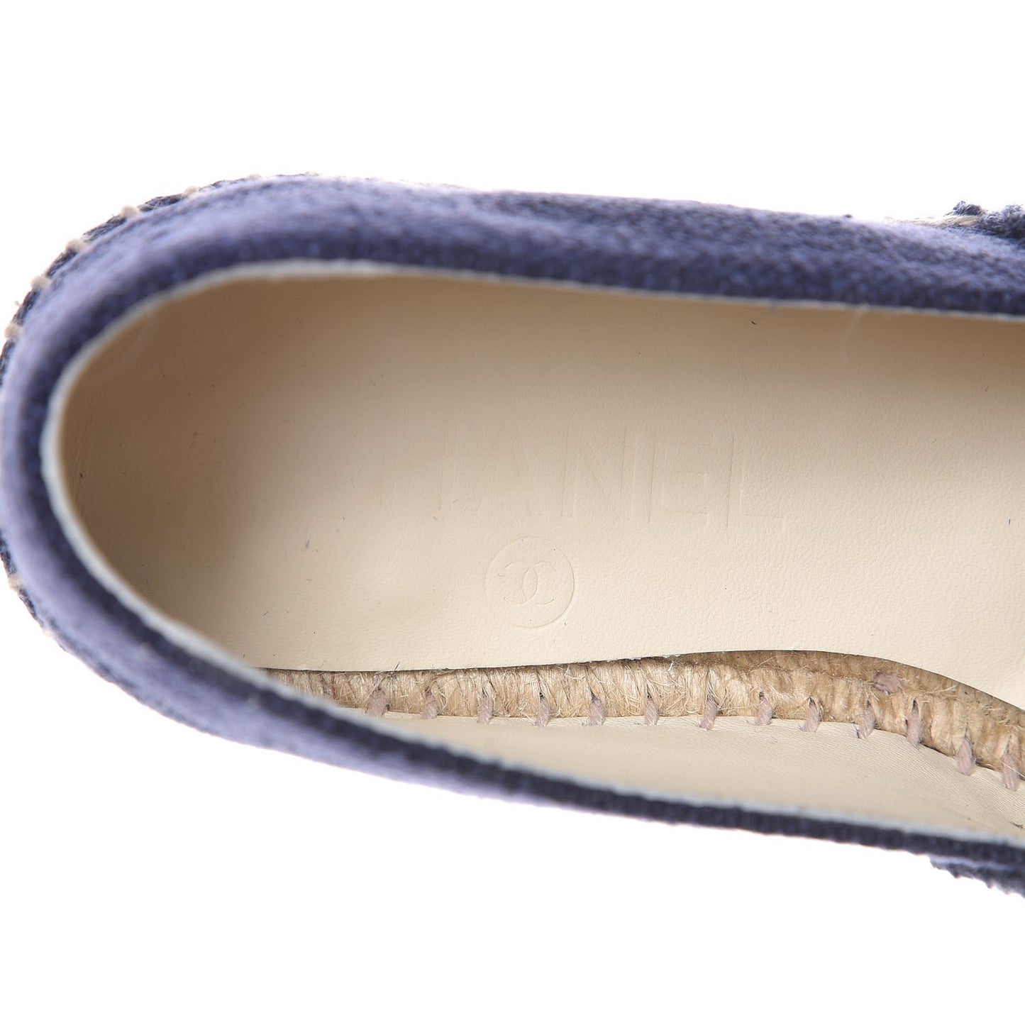 Linen CC Espadrilles 35 Blue Black
