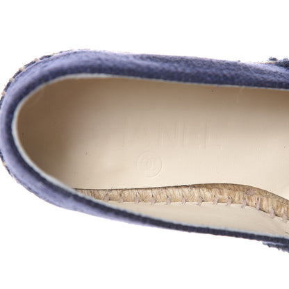 Chanel Linen CC Espadrilles 35 Blue Black 9 of 11
