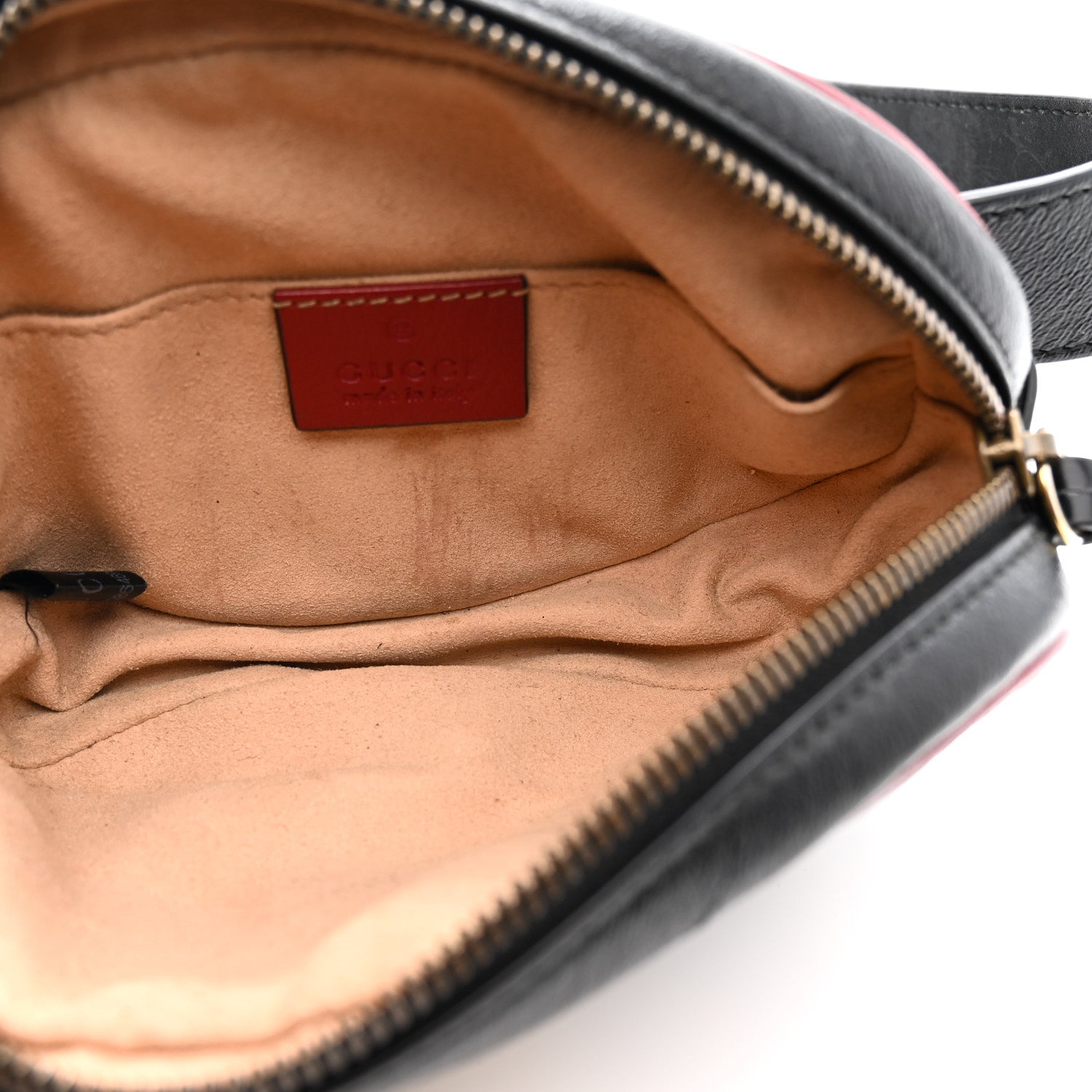 Gucci Azalea Calfskin Matelasse Diagonal Torchon GG Marmont Belt Bag 85 34 Black Romantic Cerise 5 of 12